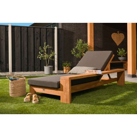 Chaise longue en teck - Jardin et chalet