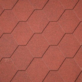 Bardeaux de toiture hexagonaux rouge 3m2 ( shingle ) Bardeaux de toiture hexagonaux rouge 3m2 ( shingle )