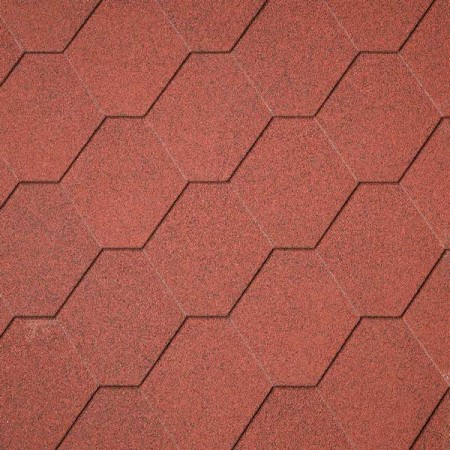 Bardeaux de toiture hexagonaux rouge 3m2 ( shingle )