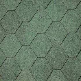 Bardeaux de toiture hexagonaux vert 3m2 ( shingle ) Bardeaux de toiture hexagonaux vert 3m2 ( shingle )