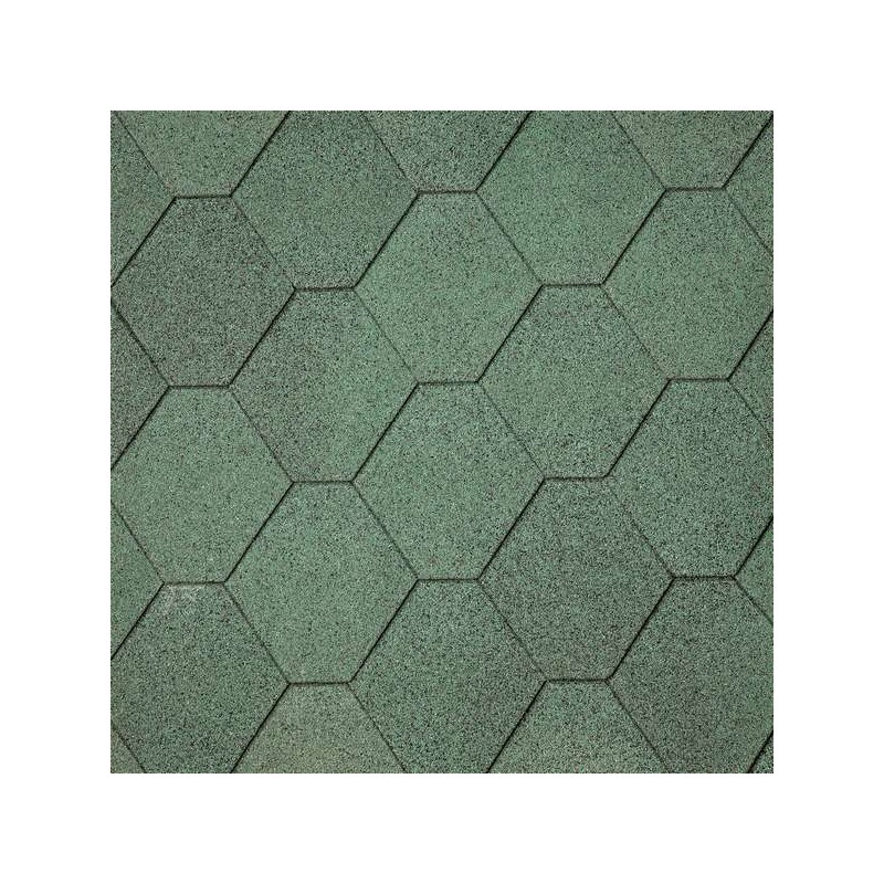 Bardeaux de toiture hexagonaux vert 3m2 ( shingle )