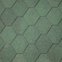 Bardeaux de toiture hexagonaux vert 3m2 ( shingle )