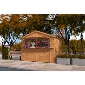 Kiosque SULTAN 308x243cm imprégnation marron Kiosque SULTAN 308x243cm imprégnation marron