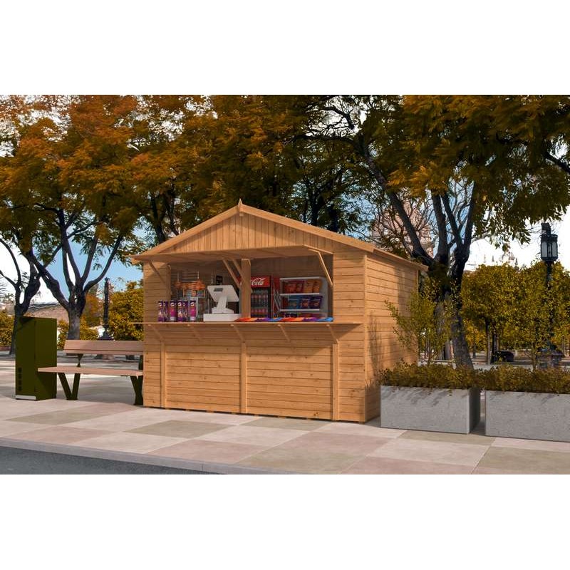 Kiosque SULTAN 308x243cm imprégnation marron