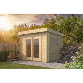 Abri de jardin 9m2 Jeane 300x300cm - 40mm - Toiture plate - Plancher Abri de jardin 9m2 Jeane 300x300cm - 40mm - Toiture plate - Plancher