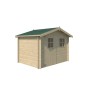 Vue de coté Abri de jardin 5m2 Luzerne 265x205cm - 19mm - Couverture incluse