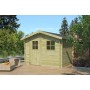 Abri de jardin 5m2 Luzerne 265x205cm - 19mm - Imprégnation verte porte close