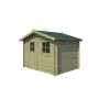 Coté de l'abri de jardin 5m2 Luzerne 265x205cm - 19mm - Imprégnation verte