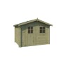 Vue de coté Abri de jardin 5m2 Luzerne 265x205cm - 19mm - Imprégnation verte