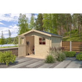 Abri de jardin 7m2 Lusine XXL 265x265cm - 19mm - Couverture incluse Abri de jardin 7m2 Lusine 265x265cm - 19mm - Couverture incluse