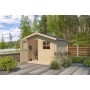 Abri de jardin 7m2 Lusine 265x265cm - 19mm - Couverture incluse