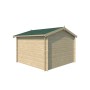 Vue de dos Abri de jardin 7m2 Lusine 265x265cm - 19mm - Couverture incluse