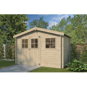 Abri de jardin 6m2 Zurichois 295x205cm - 19mm - Couverture incluse Photo Abri de jardin 6m2 Zurichois 295x205cm - 19mm - Couverture incluse