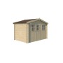 Vue de coté Abri de jardin 6m2 Zurichois 295x205cm - 19mm - Couverture incluse