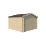 Vue de dos Abri de jardin 9m2 Zuchette 295x295cm - 19mm - Couverture incluse