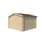 Vue arrière Abri de jardin 9m2 Zuchette 295x295cm - 19mm - Couverture incluse