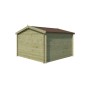 Vue arrière Abri de jardin 9m2 Zuchette 295x295cm - 19mm - Imprégnation verte