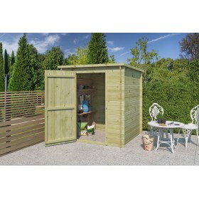Abri de jardin 3m2 Swedenborg 180x180cm - 19mm - Imprégnation verte Abri de jardin 3m2 Swedenborg 180x180cm - 19mm - Imprégnation verte
