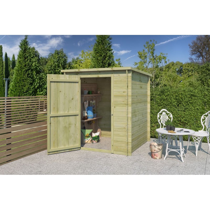 Abri de jardin 3m2 Swedenborg 180x180cm - 19mm - Imprégnation verte