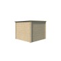 Vue arrière Abri de jardin 5m2 Svalbardais 240x240cm - 19mm - Toit en bac acier laqué