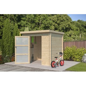 Abri de jardin 4m2 Niborg 210x180cm - 19mm - Toiture incluse Photo Abri de jardin 4m2 Niborg 210x180cm - 19mm - Toiture incluse