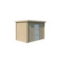 Vue Abri de jardin 5m2 Nixdorf 270x180cm - 19mm - Toiture incluse