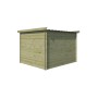 Vue de dos Abri de jardin 7m2 Hubert 295x250 - 19mm - Imprégnation verte
