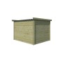 Vue arrière Abri de jardin 7m2 Hubert 295x250 - 19mm - Imprégnation verte