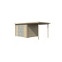 Vue Abri de jardin 12m2 Hubert 500x250 - 19mm - Toit bac acier + Feutre