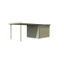 Vue miroir Abri de jardin 15m2 Hubert 600x250 - 19mm - Toit bac acier + Feutre