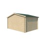 Vue arrière Abri de jardin 10m2 Basile 385x295 - 28mm - Couverture incluse