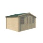 Vue de coté Abri de jardin 10m2 Basile 385x295 - 28mm - Couverture incluse
