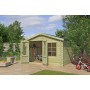 Photo Abri de jardin 10m2 Basile 385x295 - 28mm - Imprégnation verte