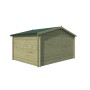 Vue de dos Abri de jardin 10m2 Basile 385x295 - 28mm - Imprégnation verte