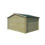 Vue arrière Abri de jardin 10m2 Basile 385x295 - 28mm - Imprégnation verte