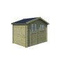 Vue de coté abri de jardin 6m2 Salzland 295x205 Imprégnation verte