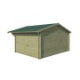 Vue de dos de l'abri de jardin 12m2 Montreal 415x320 - 28mm -