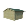 Vue arière de l'abri de jardin 12m2 Montreal 415x320 - 28mm -