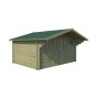 Vue de coté de l'abri de jardin 12m2 Montreal 415x320 - 28mm -