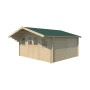 Vue de l'abri de jardin 12m2 Montreal  15m2 - 28mm - Couverture incluse