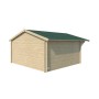 Vue arrière de l'abri de jardin 12m2 Montreal  15m2 - 28mm - Couverture incluse