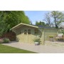 Photo miroir de l'abri de jardin 20m2 Winchester Imprégnation verte