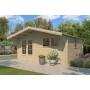 Photo miroir de l'abri de jardin 20m2 Koumac - Bardeaux inclus
