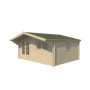 Vue de coté de l'abri de jardin 20m2 Koumac - Bardeaux inclus