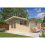 Photo miroir du chalet bois 25m2 Koumac - 44mm - Bardeaux inclus