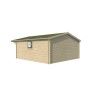 Vue de dos du chalet bois 25m2 Koumac - 44mm - Bardeaux inclus