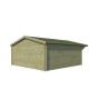 Vue arrière du chalet bois 25m2 Koumac - 44mm - Imprégnation verte