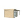 Vue latérale du pool House 22m2 - 44mm - Bac acier