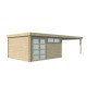 Vue miroir du Pool House 30m2 - Bac acier laqué - Toit plat