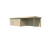 Vue du Pool House 26m2 - Bac acier laqué - Toit plat